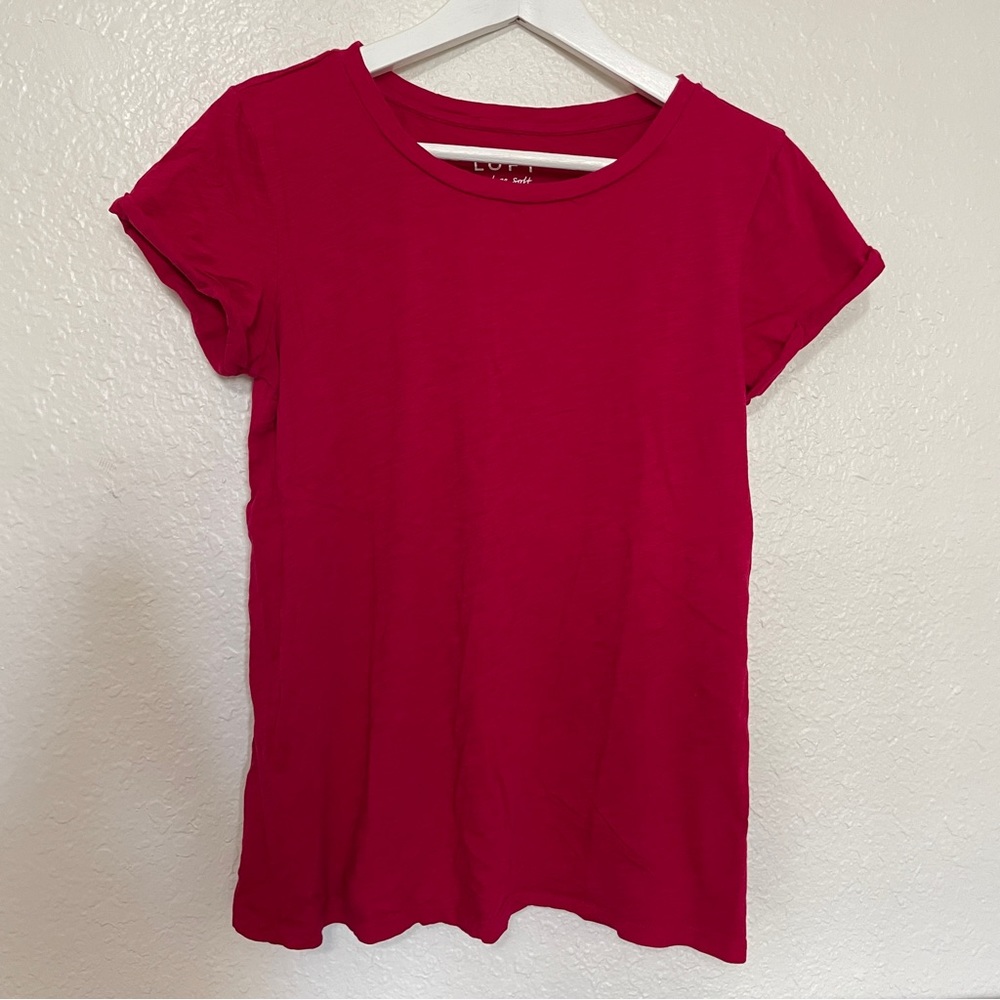 Loft Short Sleeve Shirt Pink Small